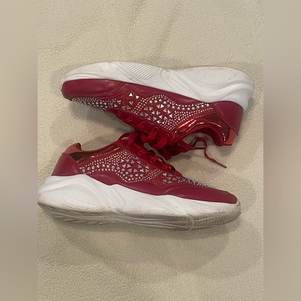 Jeko red sparkling shoes